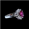 Image 2 : 1.33CT NATURAL CEYLON PINK SAPPHIRE 14K WHITE GOLD RING