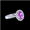 Image 2 : 2.18CT NATURAL PINK CEYLON SAPPHIRE 18K W/G RING