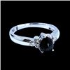 Image 2 : 1.19CT TREATED BLACK DIAMOND 14K WHITE GOLD RING