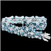 Image 1 : 15.93CT NATURAL ALEXANDRITE 14K WHITE GOLD  BRACELET