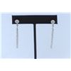 Image 3 : 18K White Gold And Diamond Dangling Earring Round Shape Diamond-1.93ct Weight-3.86 Grams