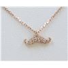 Image 2 : 14K ROSE GOLD PENDANT WITH CHAIN :1.8g/Diamond:0.07ct