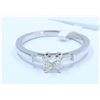 Image 1 : 14K WHITE GOLD DIAMOND RING:2.60 GRAMS1235/DIAMOND:0.49CT/#R8014