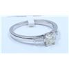 Image 2 : 14K WHITE GOLD DIAMOND RING:2.60 GRAMS1235/DIAMOND:0.49CT/#R8014