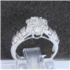 Image 2 : 18K WHITE GOLD DIAMOND RING:5.55 GRAMS/DIAMOND:1.36CT