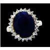 Image 1 : 9.19CT NATURAL CEYLON BLUE SAPPHIRE 14K Y/G RING