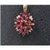 Image 2 : 14K Yellow Gold Ruby Pendant:7.2gDiamond:0.3ctRuby:7.17ct