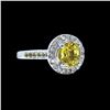 Image 2 : GIA 2.32CT NATURAL CEYLON YELLOW SAPPHIRE 14K WHITE GOLD RING