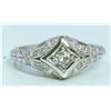 Image 1 : 14K WHITE GOLD RING 4.46 GRAM DIAMOND 0.29CT CENTER DIAMOND 0.12CT