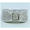 Image 2 : 14K WHITE GOLD RING 8.90 GRAM  DIAMOND 1.80CT DIAMOND 0.16CT CENTER