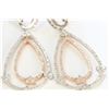 Image 1 : 14K WHITE AND ROSE GOLD EARRING9.74GRAM /DIAMOND 3.60CT /#R8003