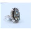 Image 2 : 14K White Gold Mother of Pearl Ring:8.1g/Diamond:0.24ct/M.of Pearl:1ea
