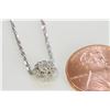 Image 2 : 14K WHITE GOLD PENDANT WITH CHAIN :2.66g/Diamond:0.19ct