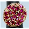 Image 2 : 14K ROSE GOLD RING 11.12GRAM DIAMOND 0.81CT RUBY 7.10CT