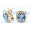 Image 2 : 14K YELLOW GOLD CAMEO EARRING