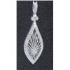 Image 2 : 18K WHITE GOLD DIAMOND PENDANT:5.20 GRAMS/DIAMOND:1.08CT/#R8007