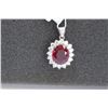 Image 2 : 14K WHITE GOLD RUBY PENDANT