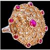 Image 2 : 1.19CT NATURAL RUBY 14K ROSE GOLD RING