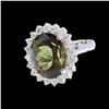 Image 2 : 7.80CT NATURAL TOURMALINE 14K WHITE GOLD RING