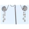 Image 2 : 14K WHITE GOLD DIAMOND EARRING:5.13 GRAMS/DIAMOND:0.88CT