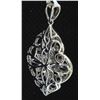 Image 2 : 18K WHITE GOLD DIAMOND PENDANT:7.55 GRAMS/DIAMOND:0.88CT