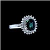 Image 1 : 3.33CT NATURAL INDICO TOURMALINE 14K White GOLD RING