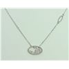 Image 1 : 14K WHITE GOLD PENDANT WITH CHAIN 2.48g/Diamond 0.16ct