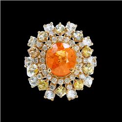 5.33CT NATURAL SPESSARTITE 14K Y/G RING