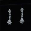 Image 1 : 18K White Gold And Diamond Dangling Earring Round Shape Diamond(invisible Setting)- 2.75ct Weight-6.