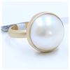 Image 2 : 14K Yellow Gold Pearl Ring:5.9g/Pearl