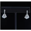 Image 2 : 18K White Gold And Diamond Earring Round Shape Diamond(invisible Setting)-2.71ct Weight-7.26 Grams