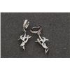 Image 1 : 14K WHITE GOLD EARRING:5.1g/Diamond:0.28ct