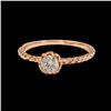 Image 1 : 0.38CT NATURAL DIAMOND 14K ROSE GOLD RING