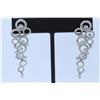 Image 4 : 18K White Gold And Diamond Dangling Earring Round Shape Diamond-3.39ct Weight-14.35Grams