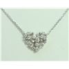 Image 1 : 14K WHITE GOLD PENDANT WITH CHAIN 2.9g/Diamond 0.46ct