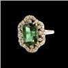 Image 1 : 5.22CT NATURAL COPPER BEARING TOURMALINE 14K WHITE GOLD RING