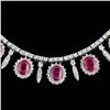 Image 1 : GIA 12.20CT NATURAL RUBY 14K WHITE GOLD NECKLACE