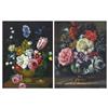Image 1 : HULDAH CHERRY JEFFE (American. 1901-2001), "Floral Still Life". One is signed Huldah l/r and on...