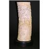 Image 1 : FINELY CARVED IVORY TUSK, Japanese. Late Meiji-Period. Of natural form, depicting a village sce...
