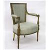 Image 1 : GOOD PAIR OF DIRECTOIRE CARVED AND GILTWOOD FAUTEUILS, French. 19th Century. Each with shield s...