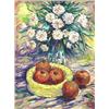 Image 1 : PHILIP CORLEY (Irish/American. Born 1944), "Apple and Flower Still Life". Signed with the artis...