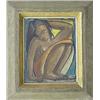 Image 1 : ANGEL BOTELLO (Spanish. 1913-1986), "Seated Semi-Nude". Signed Botello l/r., Oil on Masonite....