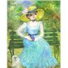 Image 1 : HULDAH CHERRY JEFFE (American. 1901-2001), "A Summer Day in the Park". Signed Huldah l/l. Also...