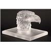 Image 1 : LALIQUE MOLDED AND FROSTED CRYSTAL "TETE D'AIGLE" BOOKEND, French. Signed Lalique France. Catal...