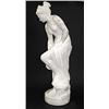 Image 1 : CARVED MARBLE FIGURE OF A BATHER, Italian. Circa 1900. The nude female with one foot on a rock...
