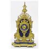 Image 1 : GOOD EMPIRE STYLE GILT BRONZE AND LAPIS LAZULI MANTEL CLOCK, French. Late 19th Century. Movemen...