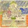 Image 1 : CONSTANTIN TERECHKOVITCH (Russian. 1902-1978), "Mother and Children at Dinner". Signed C. Terec...