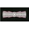 Image 1 : EXQUISITE DIAMOND AND RUBY "BOW" PIN, Set with approximately one hundred, seventy-nine round cu...