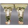Image 1 : GOOD PAIR OF MEISSEN PORCELAIN FIGURAL WALL BRACKETS, German. 19th Century. Underglazed blue cr...