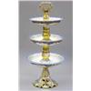 Image 1 : VERY FINE JACOB PETIT PORCELAIN THREE TIER STAND, French. 1830-1862. Each graduated tray with b...